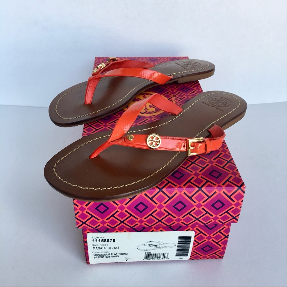 Tory Burch Monogram Flat Sandal - Picture 12 of 13